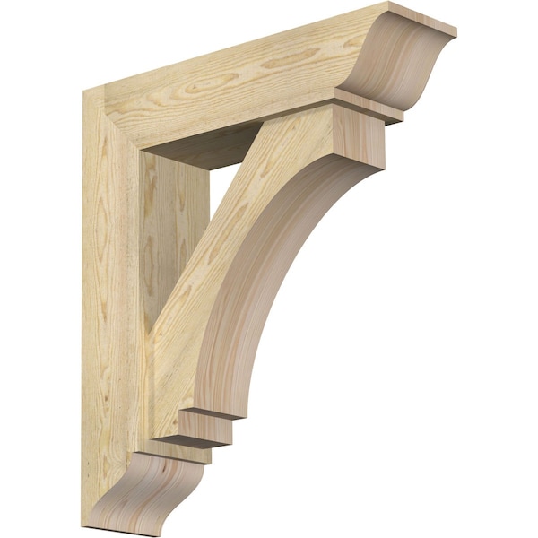 Ekena Millwork Imperial Traditional Rough Sawn Bracket w/ Offset Brace, Douglas Fir, 8"W x 30"D x 34"H BKT0806X30X34IMP01RDF - main